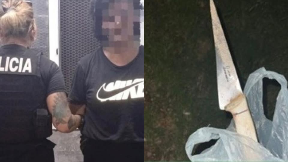 Ataque salvaje: le apoyó un cuchillo en el cuello a un hombre en silla de ruedas, lo golpeó y fue detenida