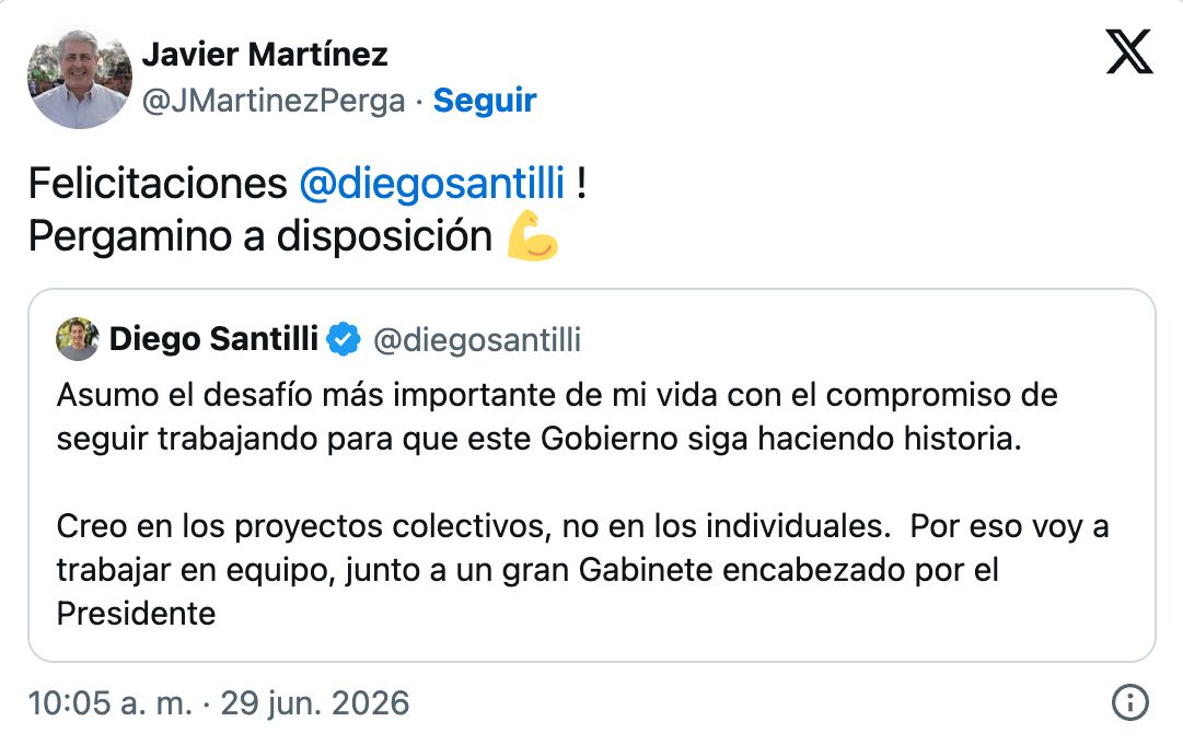Javier Martinez; de irse del PRO y romper con los libertarios, al acercamiento por la llegada de Diego Santilli
