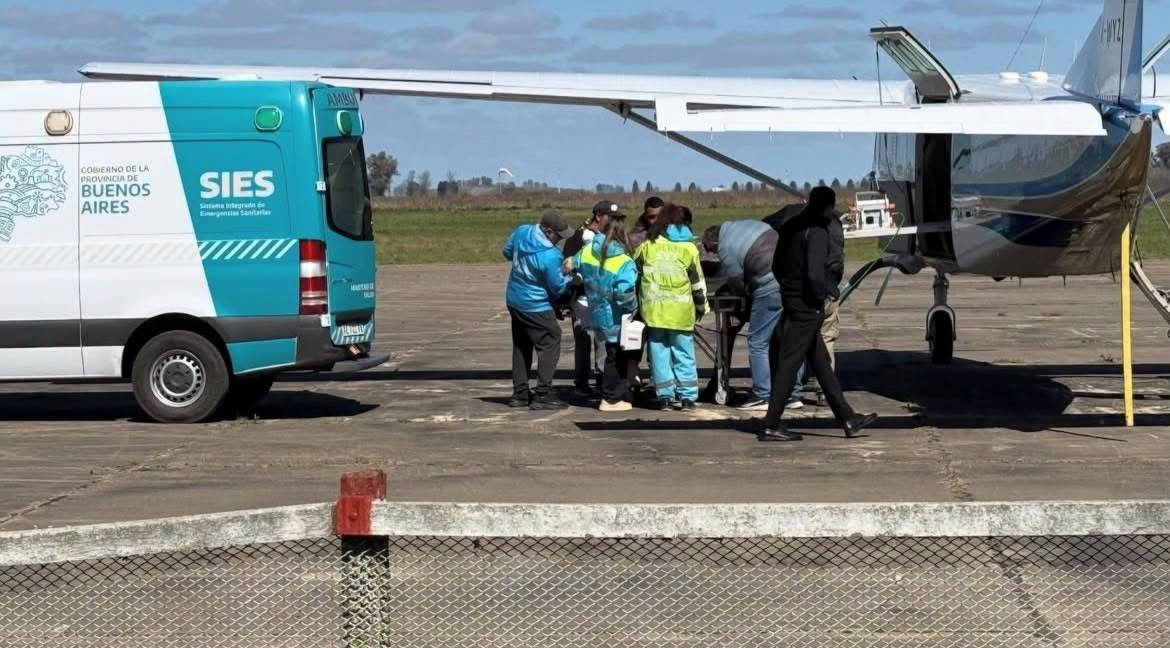 Vuelo sanitario: trasladaron a una mujer de 40 años desde Pergamino a un centro de alta complejidad